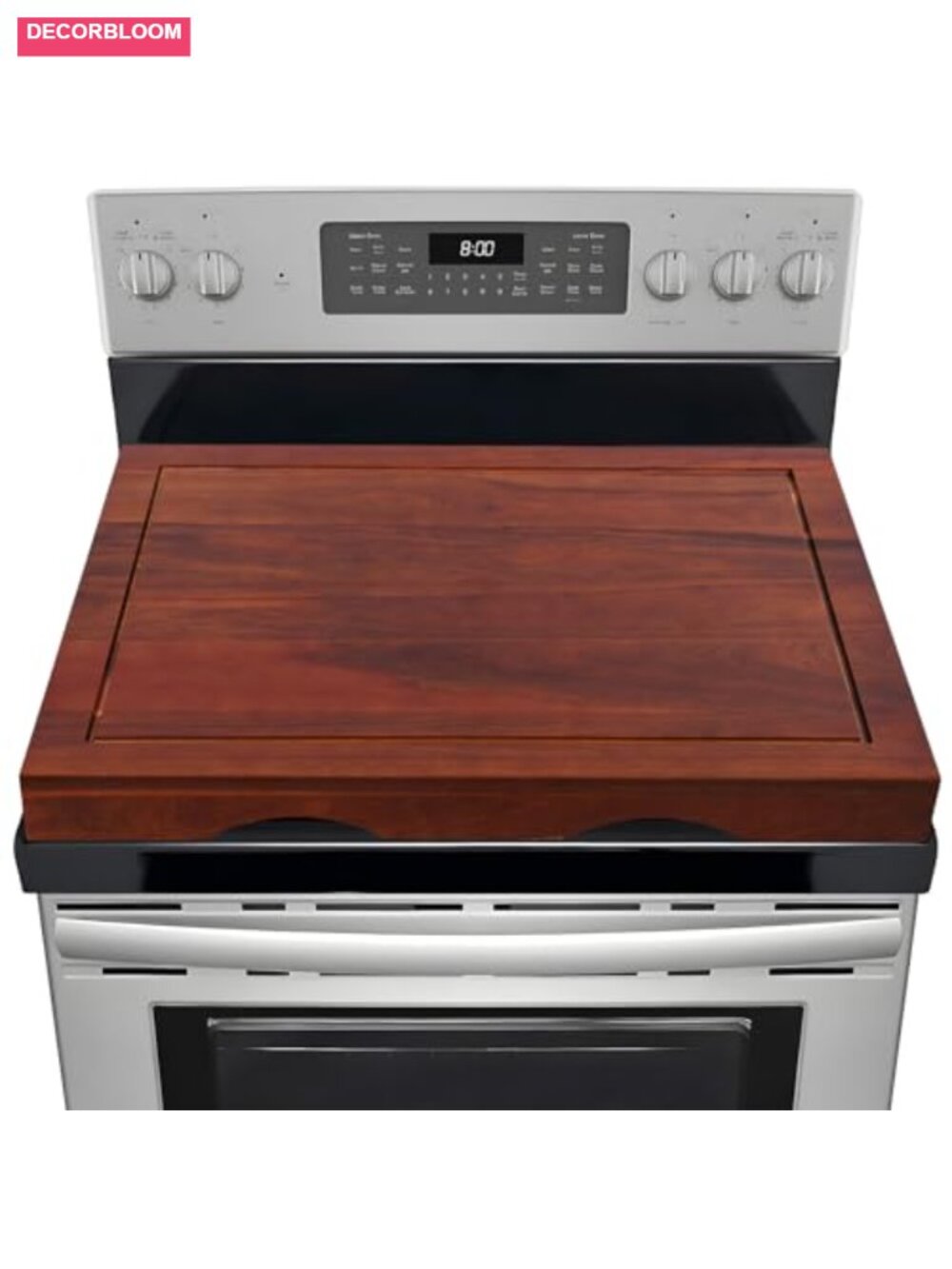 Acacia Wood Stove Top Cover, Cutting Board for Gas & Electric Stoves, 30x22